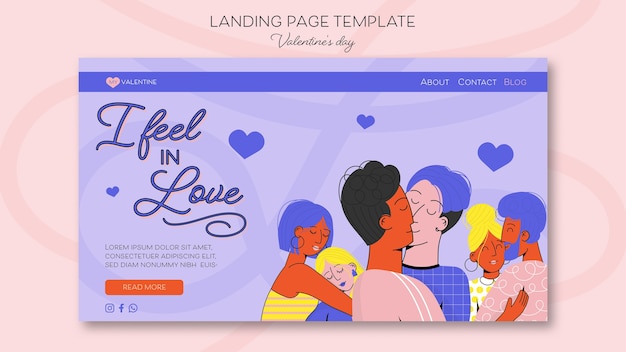 valentine's day celebration landing page