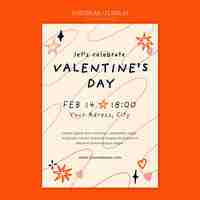 Free PSD valentine's day celebration poster template