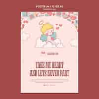 Free PSD valentine's day celebration poster template