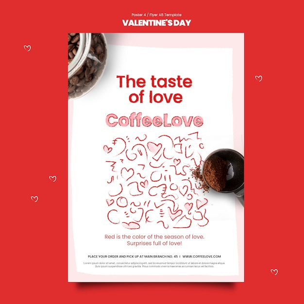 Free PSD valentine's day celebration poster template