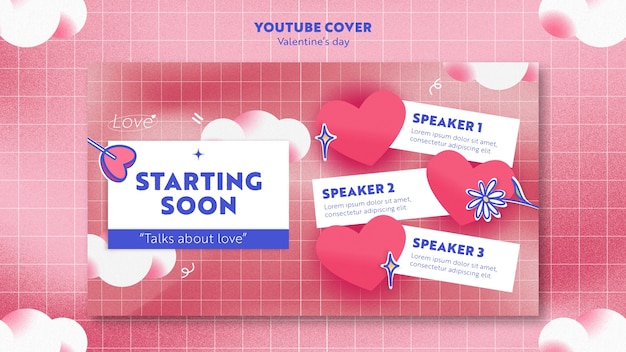 Free PSD valentine's day celebration youtube cover