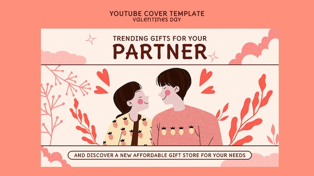 Free PSD valentine's day celebration youtube cover