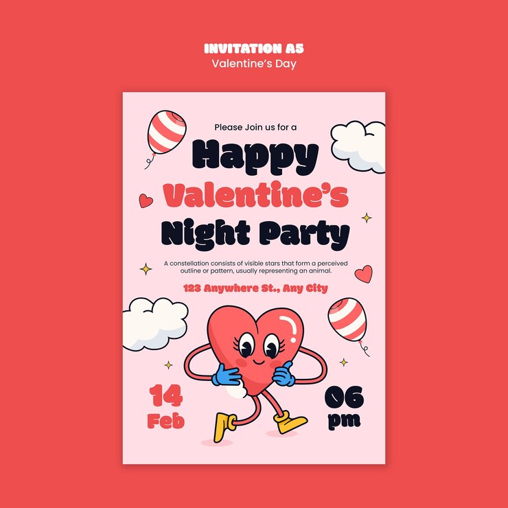 Free PSD valentine's day celebration