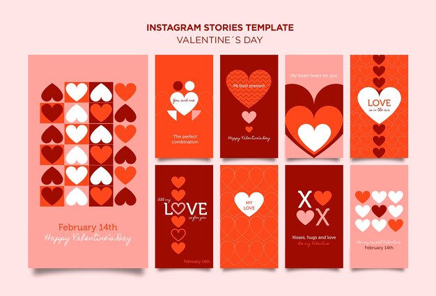 Valentine's day instagram stories template
