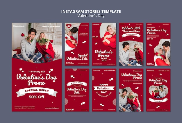 Storie di instagram di san valentino con foto