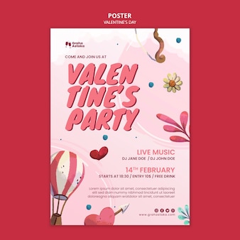 Valentine's day party poster