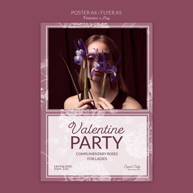 valentine's day poster concept mock-up