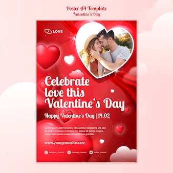 Valentine's day poster template