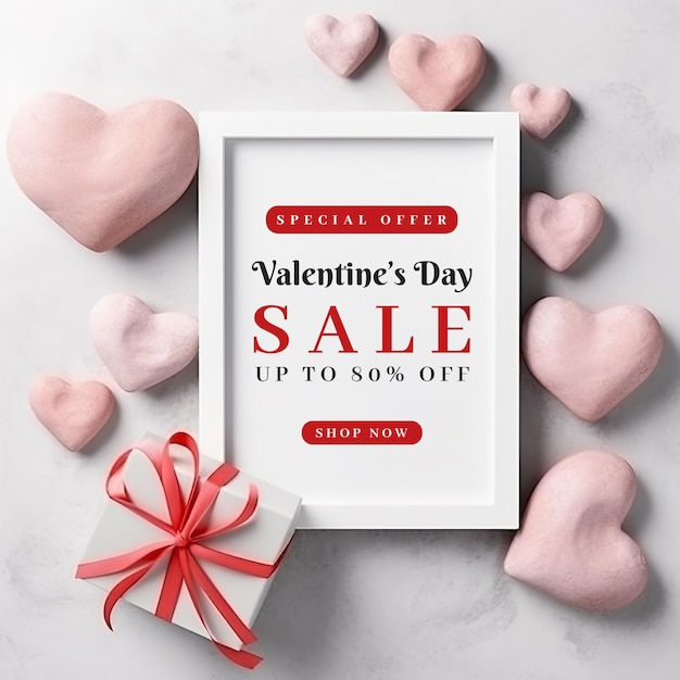 Free PSD valentine's day sale background