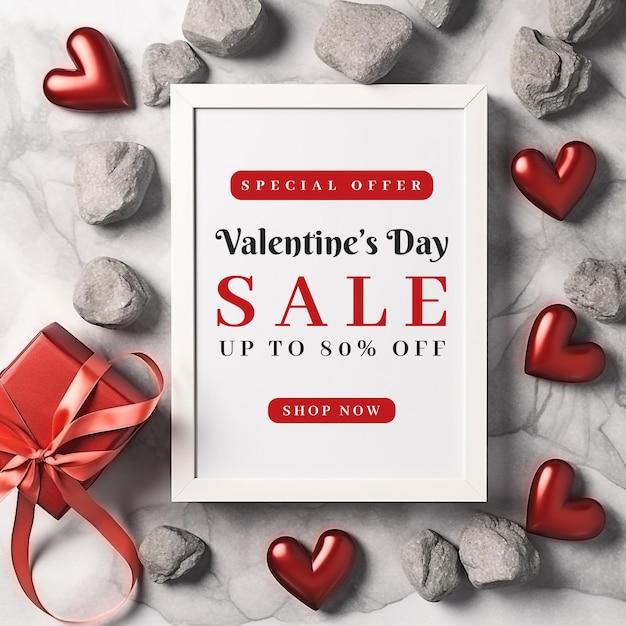 Free PSD valentine's day sale background