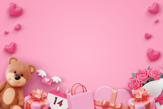 Valentine's day sales background