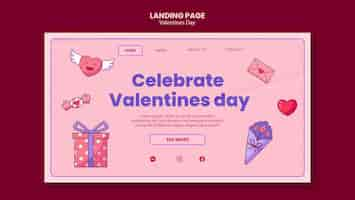 Free PSD valentine's day template design