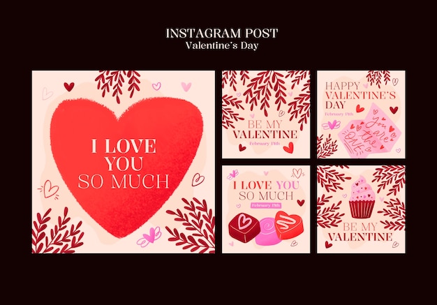 Valentines day celebration  instagram posts