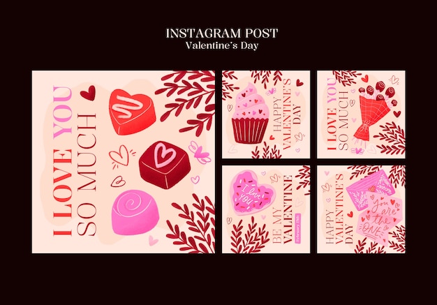 Valentines day celebration  instagram posts