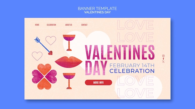 Valentines day celebration landing page