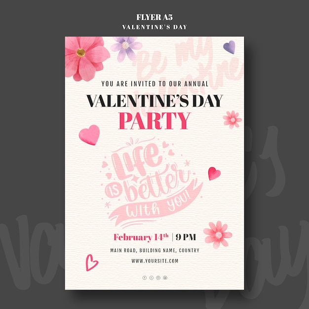 Free PSD valentines day flyer design template