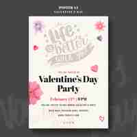 Free PSD valentines day poster design template