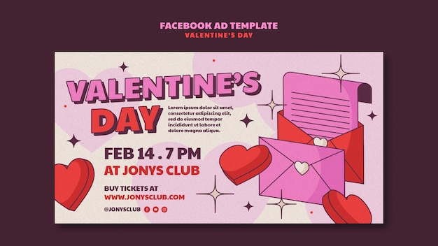 Free PSD valentines day template design