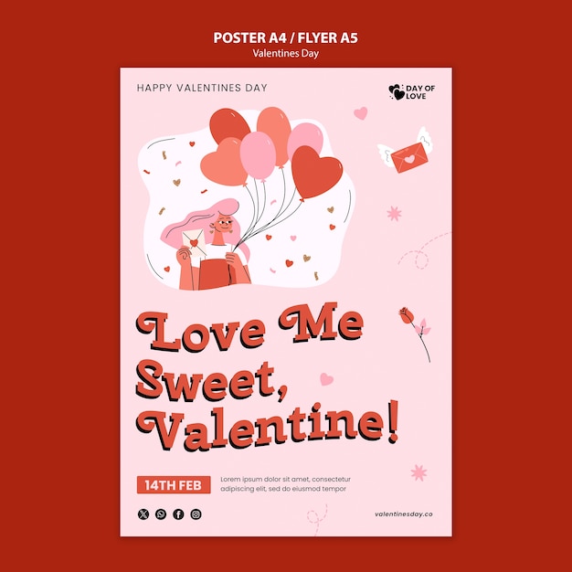 Disegno del modello del giorno di san valentino