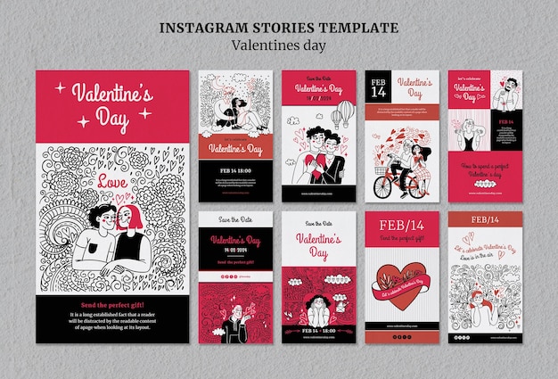 Free PSD valentines day template design