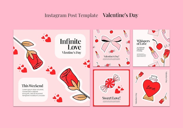 Free PSD valentines day template design