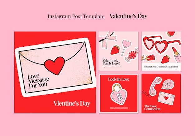 Free PSD valentines day template design