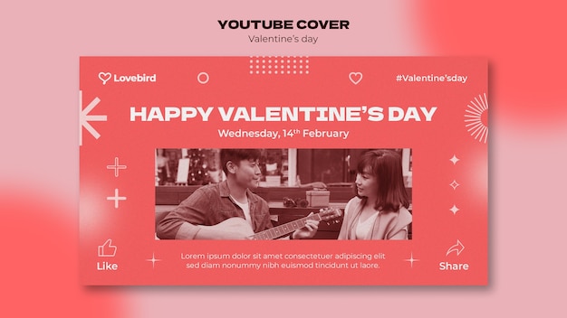 Free PSD valentines day template design