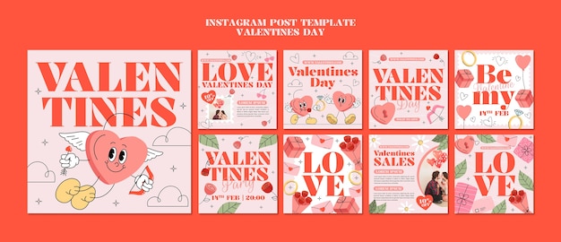 Free PSD valentines day  template design