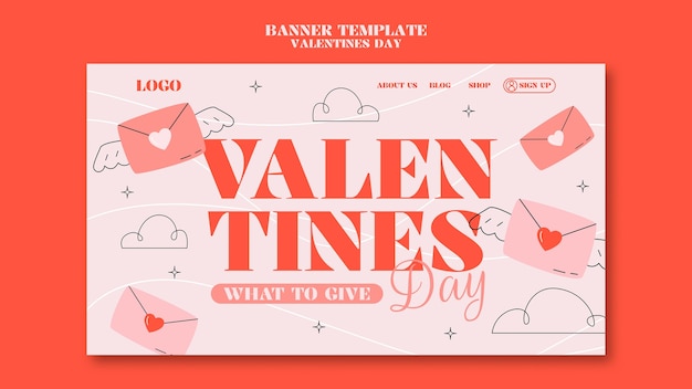 Free PSD valentines day  template design