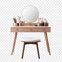 Free PSD vanity table isolated on transparent background