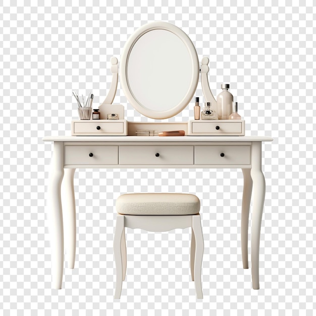 Free PSD vanity table isolated on transparent background