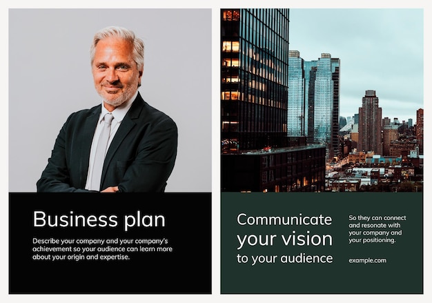 Free PSD various business poster templates psd with people photography set