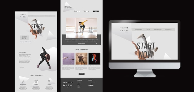 Free PSD various dancing format templates and screen