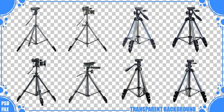 Free PSD various tripods with transparent background