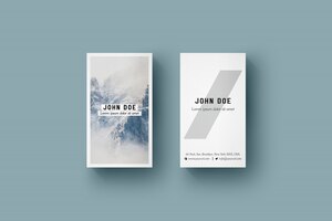 Vertical business card mock up