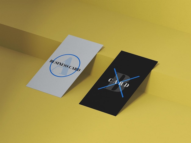 Vertical Business Card Mockup