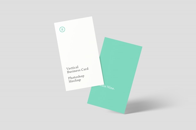 Vertical business card mockup