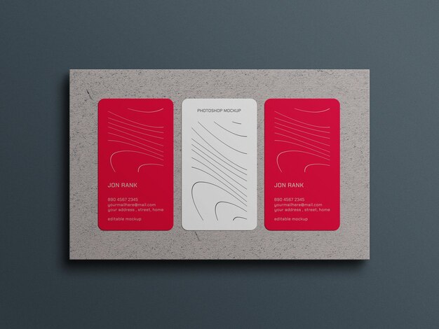 Vertical business card mockup