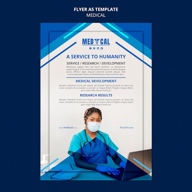 vertical flyer for coronavirus vaccination