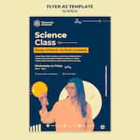Free PSD vertical flyer for science class