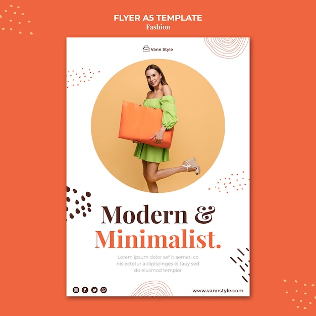 Vertical flyer template for fashion shopping store