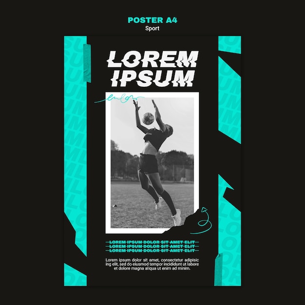 Vertical poster for american football game