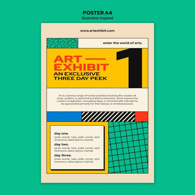 Vertical poster for art exhibition