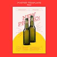 PSD gratuito poster verticale per gli amanti della birra
