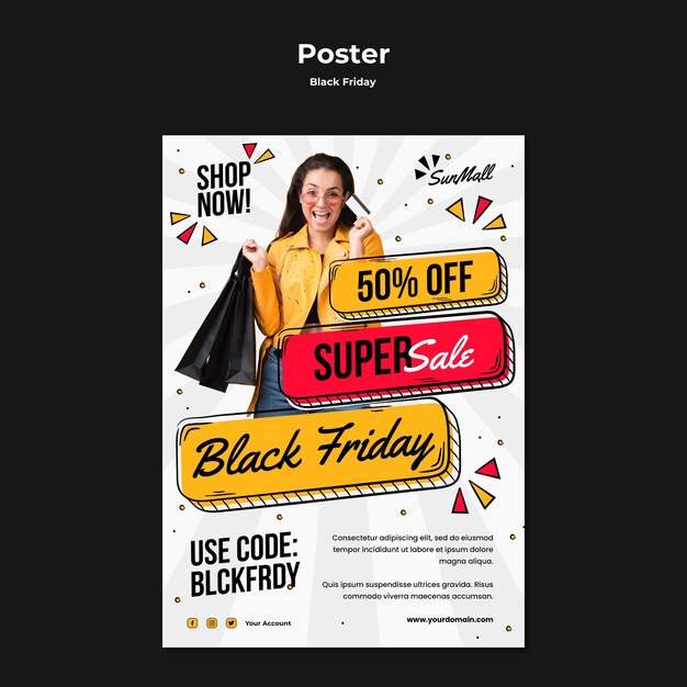 vertical poster for black friday sale