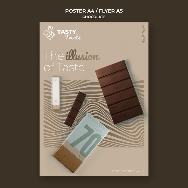 Poster verticale per il cioccolato