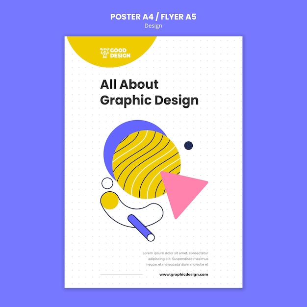 Vertical poster for graphic design