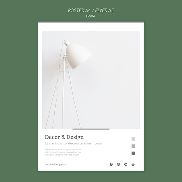 Free PSD vertical poster for home decor and design