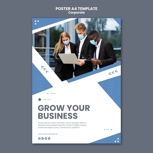 Vertical poster for professional business