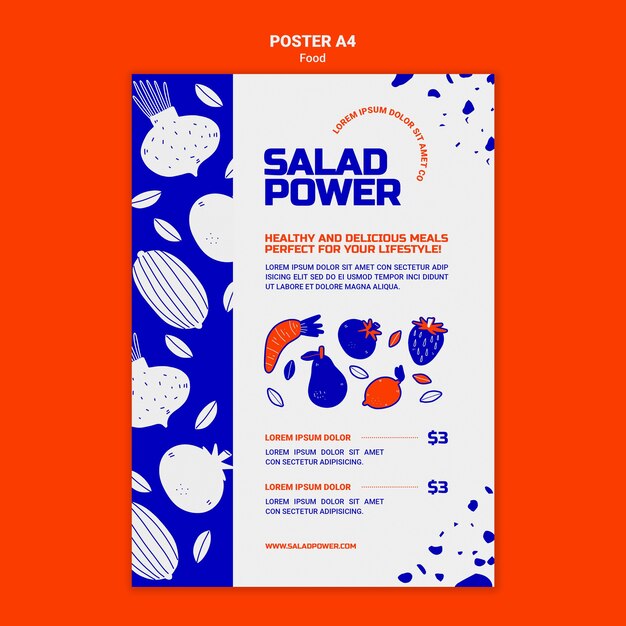 vertical poster for salad power